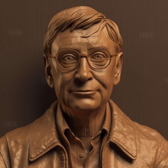 bill gates 1 stl model for CNC